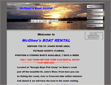 Tablet Screenshot of mcgheesboatrental.net